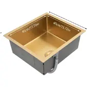 OEM Küchenspüle, 201 Edelstahl, Geräuschdämpfende Funktion, Gold
