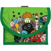Merkloos Brusttasche Monster, mit Münzfach und Sichtfenster für Fahrkarte, grün