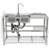 OEM Küchenspüle, Doppelbecken, modernes Design, Silber