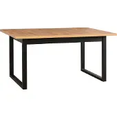 LeafDesign Esstisch Ikon 3 ausziehbar, Schwarz, rechteckig, 140-180x80x78 cm
