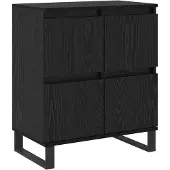 vidaXL Sideboard Schwarz Eichen-Optik 60 x 35 x 70 cm
