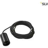 SLV 132690 FITU Pendelleuchte A60 rund schwarz 5m Kabel mit offenem Kabelende max. 60W