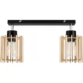 Light hom Moderne Led-Deckenhängelampe Aus Holz