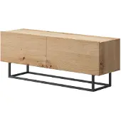 Feldmann-Wohnen Lowboard Emma TV-Unterschrank 120x37x47cm mit Klappen Eiche Artisan