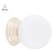 Sollux Wandleuchte ZORI beige IP44 1xG9 8W glasierte Keramik/Glas 12x16x12cm