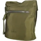 Christian Wippermann Damen Tasche Umhängetasche Beuteltasche Hobo Handtasche Crossover Nylon Olive