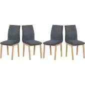 LeafDesign Esszimmerstuhl- Set 4x LUNA 1 sonoma, hygge 96