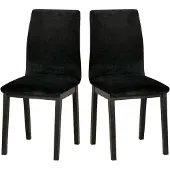 LeafDesign Esszimmerstuhl 2 x "LUNA 1", schwarz, kronos 7