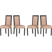 LeafDesign Esszimmerstuhl - Set 4x Roma 3, schwarz, zetta 292