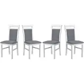 LeafDesign Esszimmerstuhl - Set 4x MILANO 5 weiss, Soro 90
