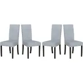 LeafDesign Esszimmerstuhl 4x "Roma 2", schwarz, aragon 93