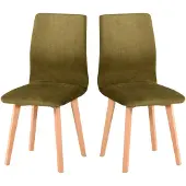 LeafDesign Esszimmerstuhl 2 x "LUNA 2", natür buche