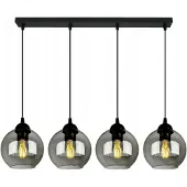 FKL DESIGN Home Deco Deckenlampe Pendellampe Kugel Schwarz Grau Weiß (N100-BZ4)