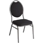 Bolero Bankettstühle mit ovaler Rückenlehne in schwarz 4 Stück