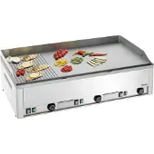 Bartscher Griddleplatte GDP 980E-GR, Griddleplatte mit gerillter und glatter Bratfläche für perfekt gegartes Grillgut, 1 Stück