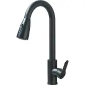 OEM Küchenspüle Wasserhahn, Ausziehbare Sprühfunktion, 360° Drehung, Matte Schwarze KU