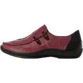 Rieker Damen Slipper Leder L1751, Größe:39 EU, Farbe:Rot