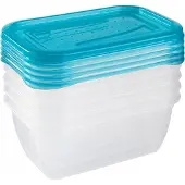 CARUNO keeeper Frischhaltedosenset 5-teilig, 5 x 0,5 l, 15,5 x 10,5 x 6 cm, Fredo Fresh