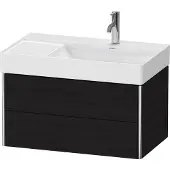 Duravit XSquare Meuble sous-lavabo suspendu, 2 tiroirs, vasque à droite, 784x397x460mm, XS416901616