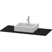 Duravit Konsole XSquare 80x55cm, Eiche schwarz, mit 1 Ausschnitt