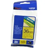 Brother Gloss Laminated Labelling Tape - 36mm, Black/Yellow, TZ, 8 m, 3,6 cm