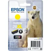 Epson Polar bear 26XL Eisbär Claria Premium Single Yellow Tinte, High (L) Yield, Gelb, Tinte auf Pigmentbasis, 9,7 ml, 1 Stück(e), Einzelpackung
