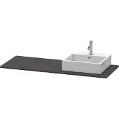 Duravit Konsole XSquare 140x55x1,6cm, m 1 AS, AS re, graph matt