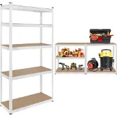 Rebel Metallregal 180x90x40cm, 750kg, 5 Böden, Werkbank
