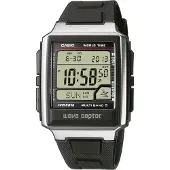 Casio Funkchronograph FUNK, schwarz, Armbanduhren, Herren, silberfarben, Funkchronograph, Quarzuhr, Armbanduhr Herren, Digitaluhr,Funkuhr, Resinarmband,Weltzeit