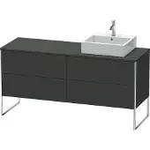 Duravit Waschtischunterschrank XSquare 160x54,8x77,8cm, 4 AZ, st, B r, gra matt