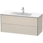 Duravit Waschtischunterschrank XSquare 121x47,8cm, Tau matt, 2 Schubk., wandhängend