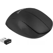 DeLOCK 12598, rechts, Vertikale Ausführung, Bluetooth + USB Type-A, 1600 DPI, Schwarz, Rot