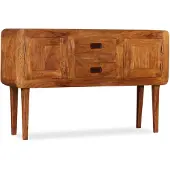 Syfax Sideboard Massivholz mit Honigfarbenem Finish 120x30x75 cm