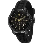 Maserati Herren Chronograph SUCCESSO Edelstahl schwarz Fashion D2UMAR8871621011