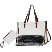 OEM 2-in-1-Tas aus Leder in Schwarz, 42*30*17 cm