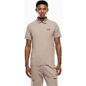 Emporio Armani für Herren. 8NPF14_PJVQZ Core Identity beigefarbenes Poloshirt (XL), Lässig, Baumwolle, Kurzarm