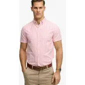 Superdry für Herren. M4011101A Kurzärmeliges Preppy-Oxfordhemd mit Korallenstreifen (M), Lässig, Baumwolle, Kurzarm