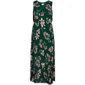 Apricot Midikleid "Florales Plisseekleid", Damen, Gr. XS (34), N-Gr, grün, gewebt, Obermaterial: 100% Polyester PES., geblümt, Kleider Midikleid, beidseitig tragbar