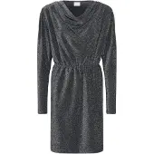 Kaffe Midikleid "Damen Kleid KArita", Damen, Gr. S, N-Gr, silber (silber metallic glitter), Obermaterial: 95% Polyester PES. 5% Elasthan EL., Kleider Midikleid