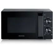 Severin MW 7790, Arbeitsplatte, Solo-Mikrowelle, 20 l, 700 W, Drehregler, Schwarz