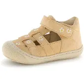 Naturino Lauflernschuh , Mädchen, Gr. 26, Leder, sand, Veloursleder, Schuhe Lauflernschuh, Babyschuh mit Klett, Größenschablone zum Download