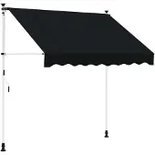 vidaXL Manuell einziehbare Markise Schwarz 150 cm