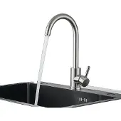 OEM Küchenarmatur, Edelstahlkonstruktion, 360° Schwenkrotation, Bürstetes Nickel A