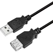 Logilink CU0011B, 3 m, USB A, USB A, USB 2.0, 0,48 Gbit/s, Schwarz