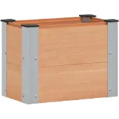 Syfax Hochbeet Braun 50 x 30 x 36 cm WPC und Aluminium