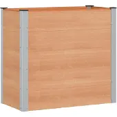 Syfax Hochbeet Braun 100 x 50 x 91 cm WPC und Aluminium