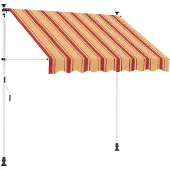Syfax Manuell einziehbare Markise Hellgrau 400 cm