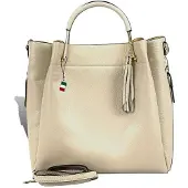 DrachenLeder Florence Damen Handtasche Echtleder beige D2OTF857I3