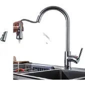 OEM Küchenarmatur, Ausziehbare Sprühkopf, Drehbares Design, CF04021CP Chrom