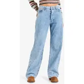Roxy Straight-Jeans "Milla Wide Leg Regular Beau", Damen, Gr. 26 (XS), Normalgrößen, blau (beau blau), Obermaterial: 100% Baumwolle., Jeans Straight-Jeans